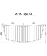 2015 Tige Z3 Swim Platform Pad Pad Boat EVA Teak Decking 1/4&quot; 6mm - $384.32 CAD