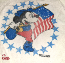 Vintage Mickey Mouse Wash Cloth Bicentennial America 1976 American Flag - £6.33 GBP