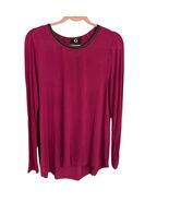 G By Giuliana Womens Long Sleeve Berry Top Blouse Rayon/Spandex Blend Me... - €14,83 EUR