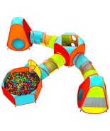 7Pc Kids Play Tent With 1 Big Ball Pit For Babies, 3 Play Tunnel For Tod... - £80.82 GBP