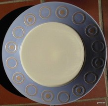 Pier 1 Salad / Dessert Plate Cosmos 8&quot; Lavender and Tan - £7.91 GBP