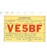 QSL Card VE5BF Lloydminster Saskatchewan Canada 1954 - $11.88