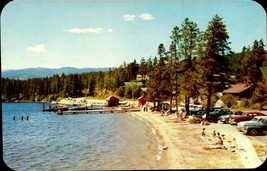 Bathing Beach And Boat Landing At Grand Lake, Colorado Circa 1950 Postcard BK55 - £7.12 GBP