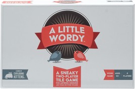 A Little Wordy Exploding Kittens A Clever Scramble Word Game of Tiles Cards and  - £26.35 GBP