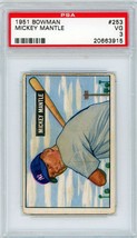 1951 Bowman Mickey Mantle Rookie #253 PSA 3 P1266 - $18,067.50