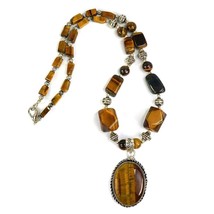 Tiger Eye Stone Beads Necklace for women - £24.10 GBP