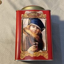 Coca Cola Collector Tin Vintage Advertisement Ladies Red 6.25”x4”x3.75” - $14.79