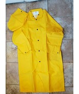 NEW Boss Manufacturing Men&#39;s XL Yellow Rain Coat Raincoat and Removable ... - £11.86 GBP