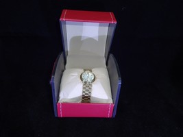 Sergio Valente Ladies&#39; Classic Luxury Gold Link Band Wristwatch - Gift Boxed!! - £17.23 GBP