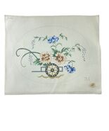 Julie Needlepoint Canvas Hand Painted Floral in Wheelbarrow Flowers 75A - $44.55
