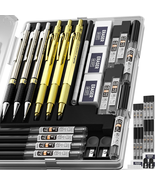 Nicpro Gold Mechanical Pencils Set, 3 PCS Metal Drafting Pencil 0.5 Mm &amp;... - £15.16 GBP