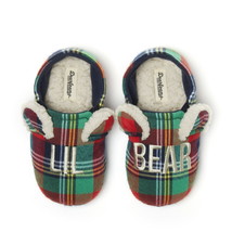 Dearfoams Family Bear Matching Comfort Slippers, Size 11-12 Plaid - £14.07 GBP