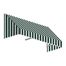 3.38 ft. San Francisco Window &amp; Entry Awning, Forest Green &amp; White - 24 x 42 - £453.53 GBP
