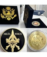 US Army Delta Force SF challenge Coin /w Gift Box - $487.67 MXN