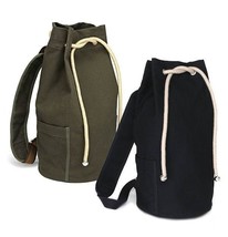 New large capacity men drawstring backpack canvas bucket bag - £32.12 GBP