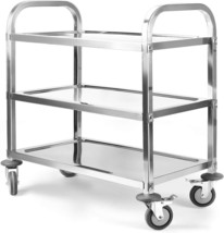 Nisorpa 3 Tier Stainless Steel Utility Cart L37.4 X W19.68 X H37.4 Inch Kitchen - $174.94