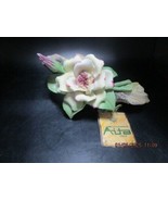 CAPODIMONTE ONE ROSE 4 X 8 IN, HAND MADE AND PAINTED IN ITALY ^^ - $169.25 CAD