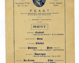 Cafe Sanger Ardinger Retirement Feast Menu Dallas Texas 1915 Department ... - $197.80