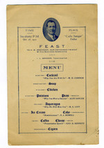 Cafe Sanger Ardinger Retirement Feast Menu Dallas Texas 1915 Department ... - $197.80
