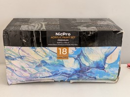 Nicpro 18 Colors Large Acrylic Paint Set, 8.45 fl oz./250ml  Artist Pain... - £22.07 GBP