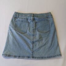 Lee Riders 1S4MEW8 Women's Blue Cotton Blend Mid-Rise Denim Skirt Size 14M image 2