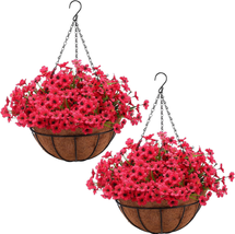 Artificial Hanging Flowers in Basket 2 Pack for Home Decoration Faux Orchid Arra - £60.90 GBP