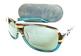 New IKKS 5503 101 58mm Havana Blue Clear Men&#39;s Sunglasses Italy - $89.99