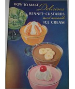 Vintage How To Make Delicious Rennet-Custards &amp; Smooth Ice Cream 1938 - $20.41 CAD