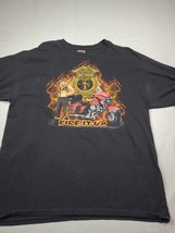 Harley Davidson Fire It Up Tulsa Ok 2012 T-shirt Mens Sz Lg - £18.71 GBP