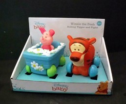 Winnie the Pooh Tigger &amp; Piglet Rolling Toys Disney Baby NIB  3 1/2&quot; T x  5&quot; L - £10.18 GBP