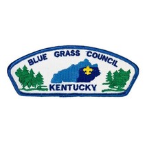 Boy Scout BSA Blue Grass Council Shoulder Patch Vintage 1970&#39;s 80&#39;s Lexington Ky - £3.42 GBP