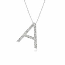 ANGARA KI3 Diamond Uppercase Alphabet Letter A-Z Initial Pendant in White Gold - £377.18 GBP+