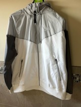 Nike &quot;loose fit&quot; Gray White Windbreaker SZ XXL NWT - $98.01