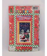 Vintage Christmas Door Cover Santa Claus Plastic Amglo 30&quot; x 60&quot; (#38) - £6.96 GBP