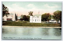 Government Buildings Iona Island Hudson River New York NY UNP DB Postcar... - $3.91