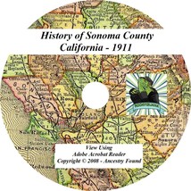 1911 History &amp; Genealogy of Sonoma County California CA - £4.63 GBP