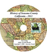 1911 History &amp; Genealogy of Sonoma County California CA - £4.40 GBP