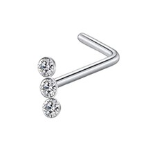 1PCS Surgical Steel CZ Crystal Nose Piercing Rings And Studs Star Nose Stud L Sh - £9.21 GBP