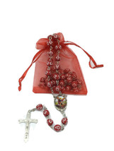 Saint St.Michael Archangel Red Rosary San Miguel arcángel Necklace Prote... - $12.75