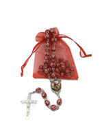 Saint St.Michael Archangel Red Rosary San Miguel arcángel Necklace Prote... - £9.97 GBP
