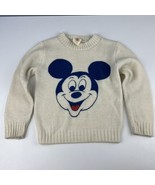 Rare May Knitting Co Walt Disney Productions Mickey Mouse Baby Sweater 70&#39;s - £23.38 GBP