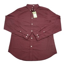 Goodfellow Shirt Mens Medium Red Button Up Dress Workwear Office Pocket New - £17.00 GBP