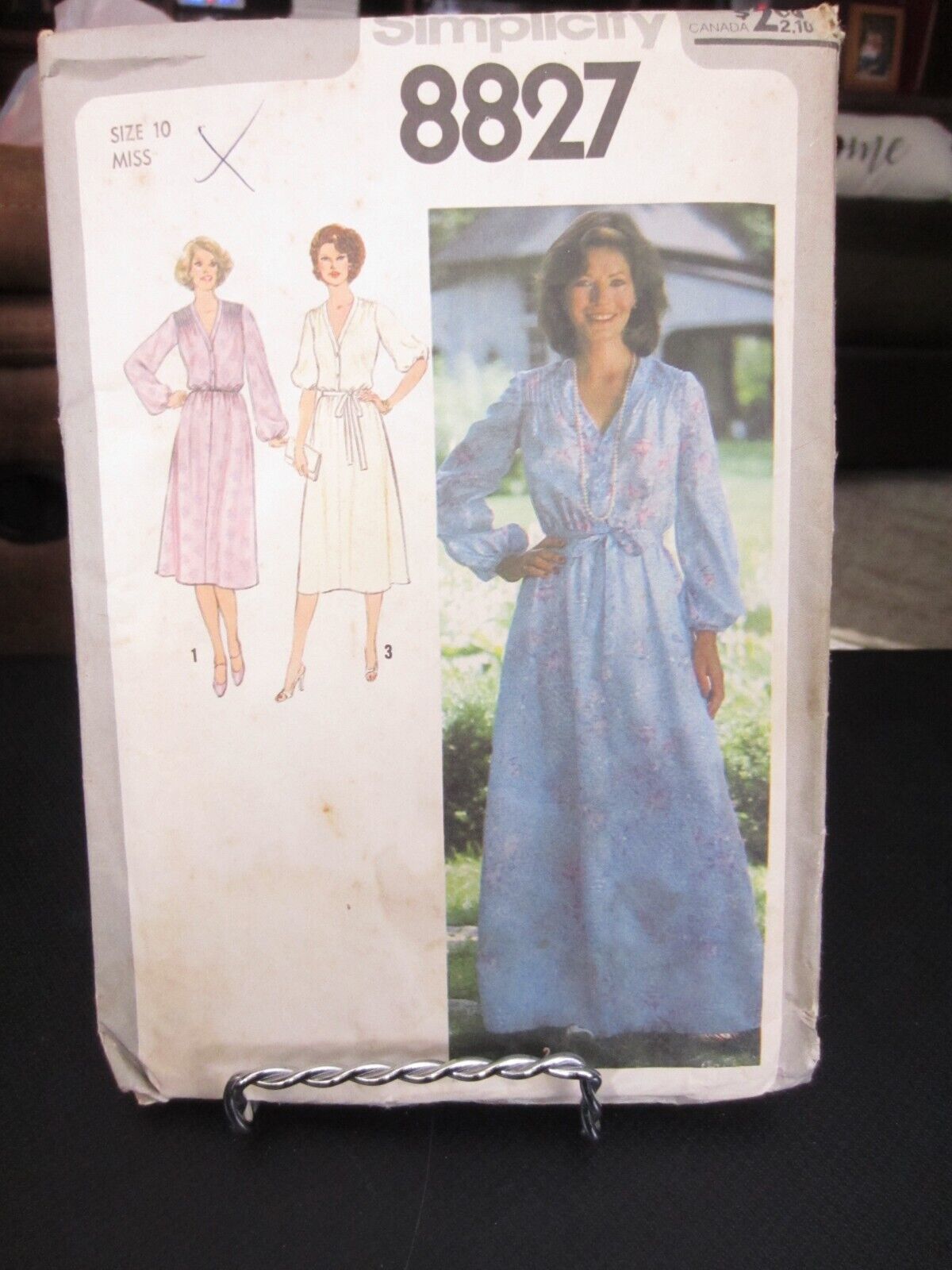 Primary image for Simplicity 8827 Misses Dress in 2 Lengths & Tie Belt Pattern - Size 10 Bust 32.5