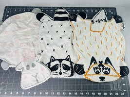 Sheep Racoon Fox Dribble Droolers (Burp Cloths) (Young and Free Apparel) - £18.08 GBP