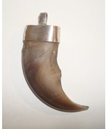 WILD FOREST ANIMAL CLAW MOUNTED IN PURE SILVER AS PENDANT - $39.55