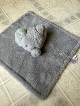 PARENT&#39;S CHOICE Gray Elephant Flower Satin Lovey Security Blanket Soft Plush - $25.80