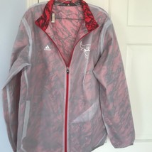 Vtg adidas chicago bulls windbreaker Clear See through double layer Large - £22.15 GBP