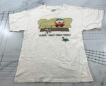 Vintage South Park T Shirt Mens Large White Yeahhh I Want Cheesy Poofs 1997 - £37.26 GBP