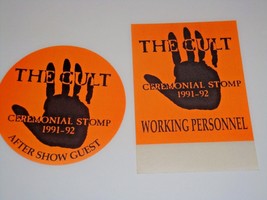 THE CULT 2 UNUSED BACKSTAGE TICKET PASSES pass Ceremonial Stomp Orange USA - £8.65 GBP