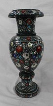 21 Inches Marble Planter Semi Precious Stone Inlay Work Flower Vase for ... - $2,301.32